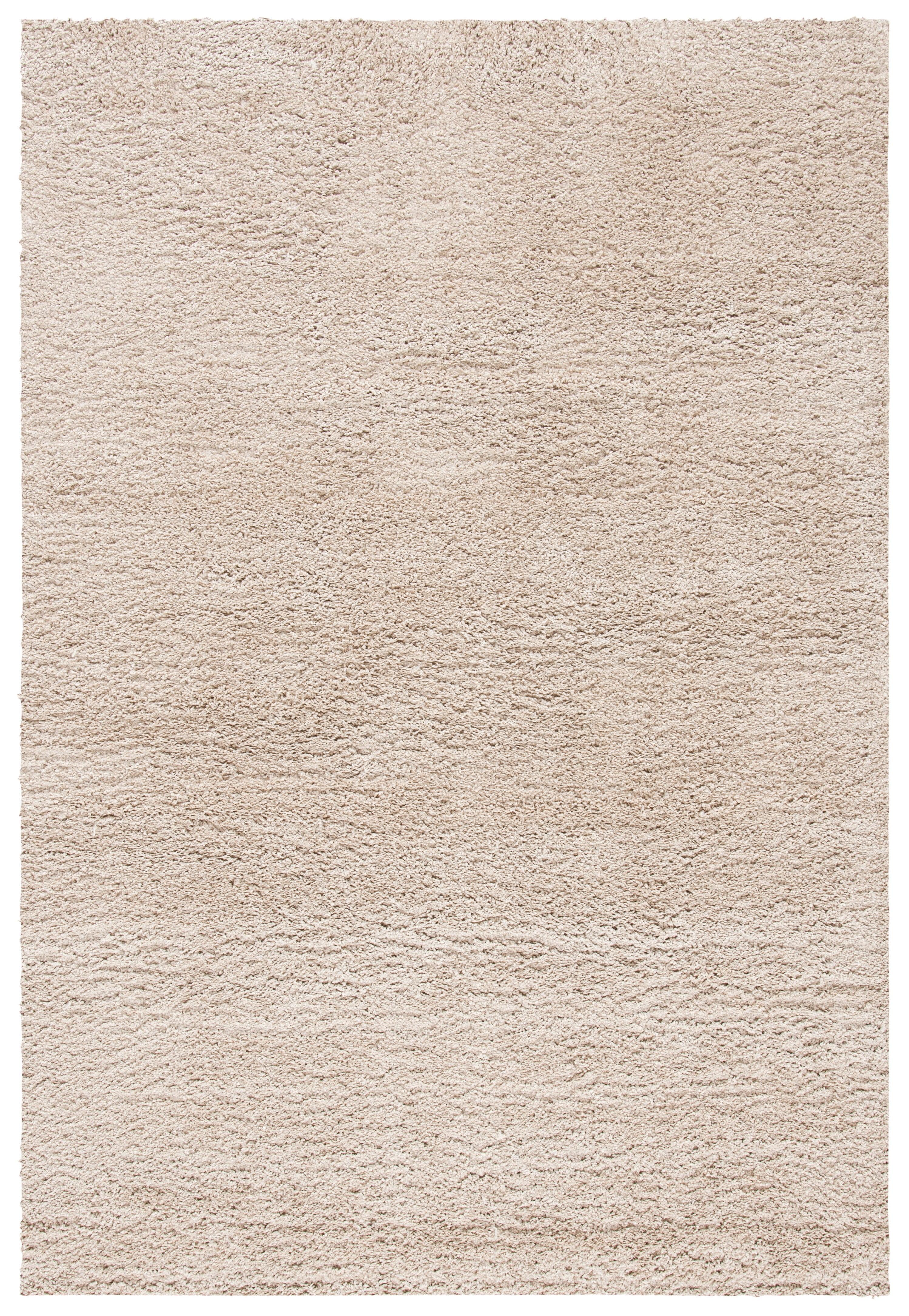 Beige 8' x 10' Rectangular Synthetic Shag Area Rug