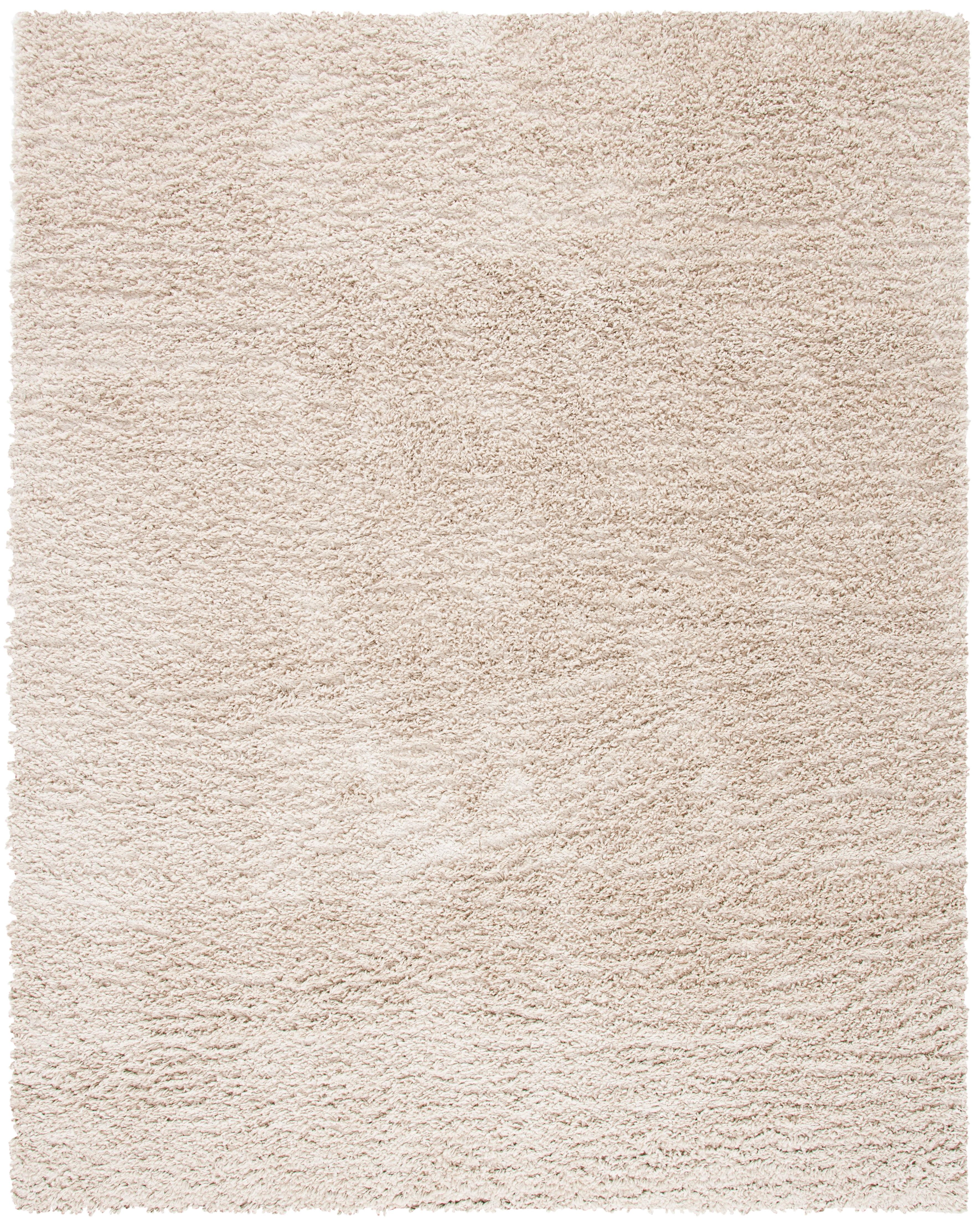 SAFAVIEH August Sophia Solid Plush Shag Area Rug, Beige, 9' x 12'