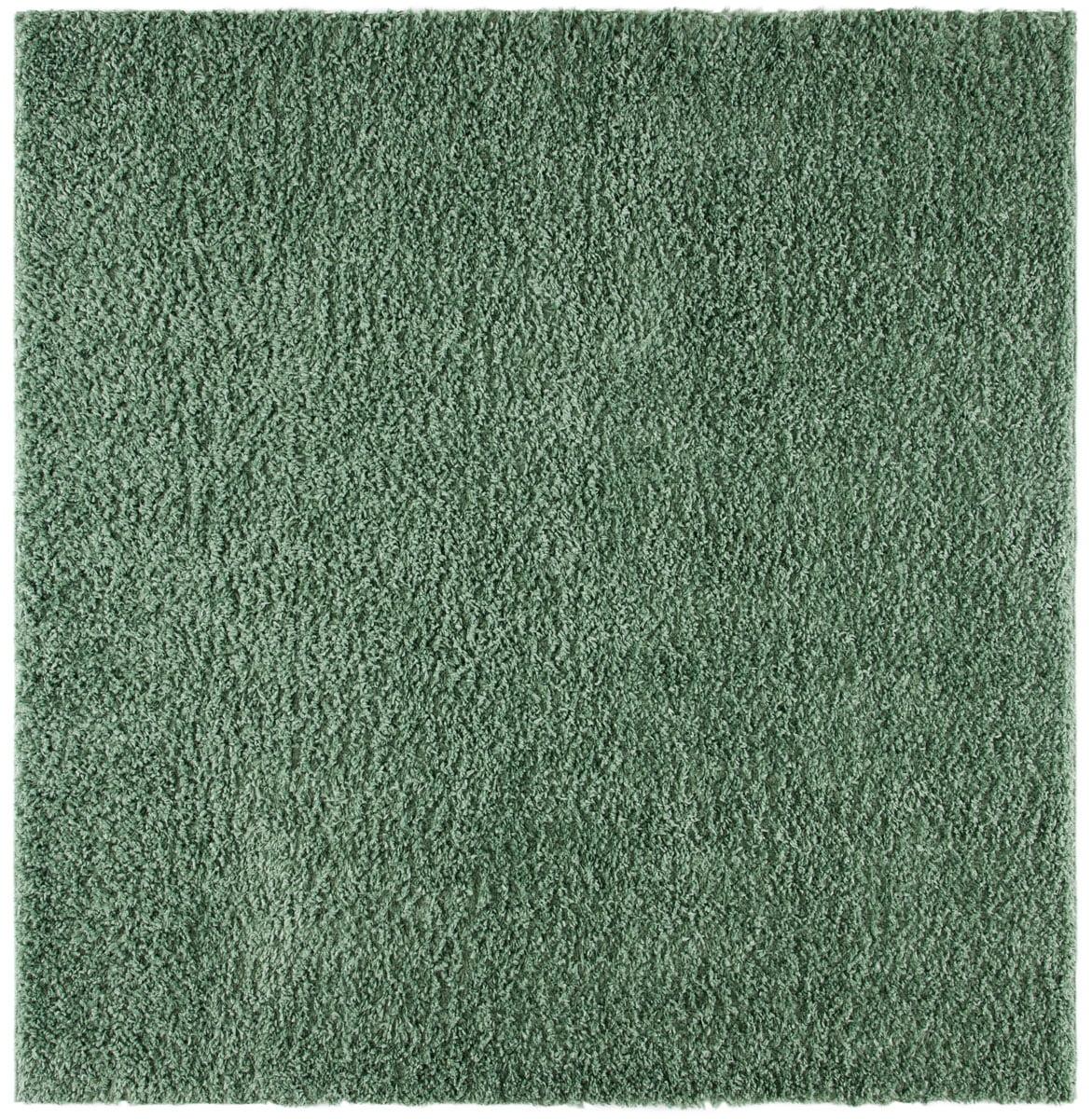 August Shag AUG200 Power Loomed Indoor Area Rug - Green - 5'x5' - Safavieh