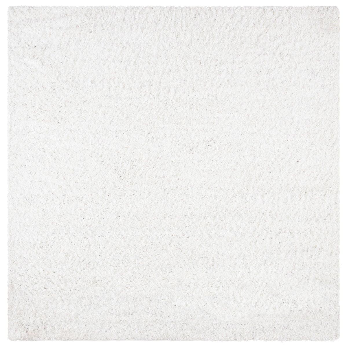 August Shag AUG200 Power Loomed Indoor Area Rug - White - 6'7"x6'7" - Safavieh