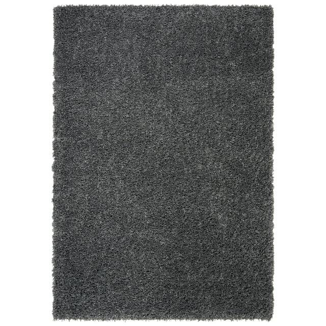 August Shag AUG200 Power Loomed Indoor Area Rug - Charcoal - 5'3"x7'6" - Safavieh
