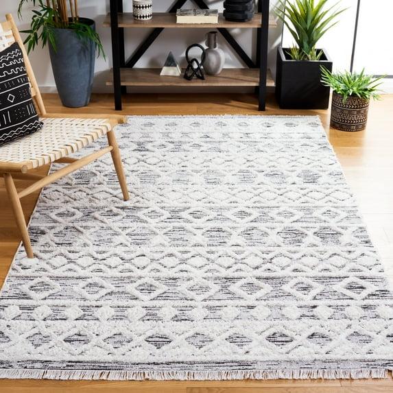 Augustine AGT758 Machine Made Indoor Area Rug - Black/Ivory - 8'x10' - Safavieh