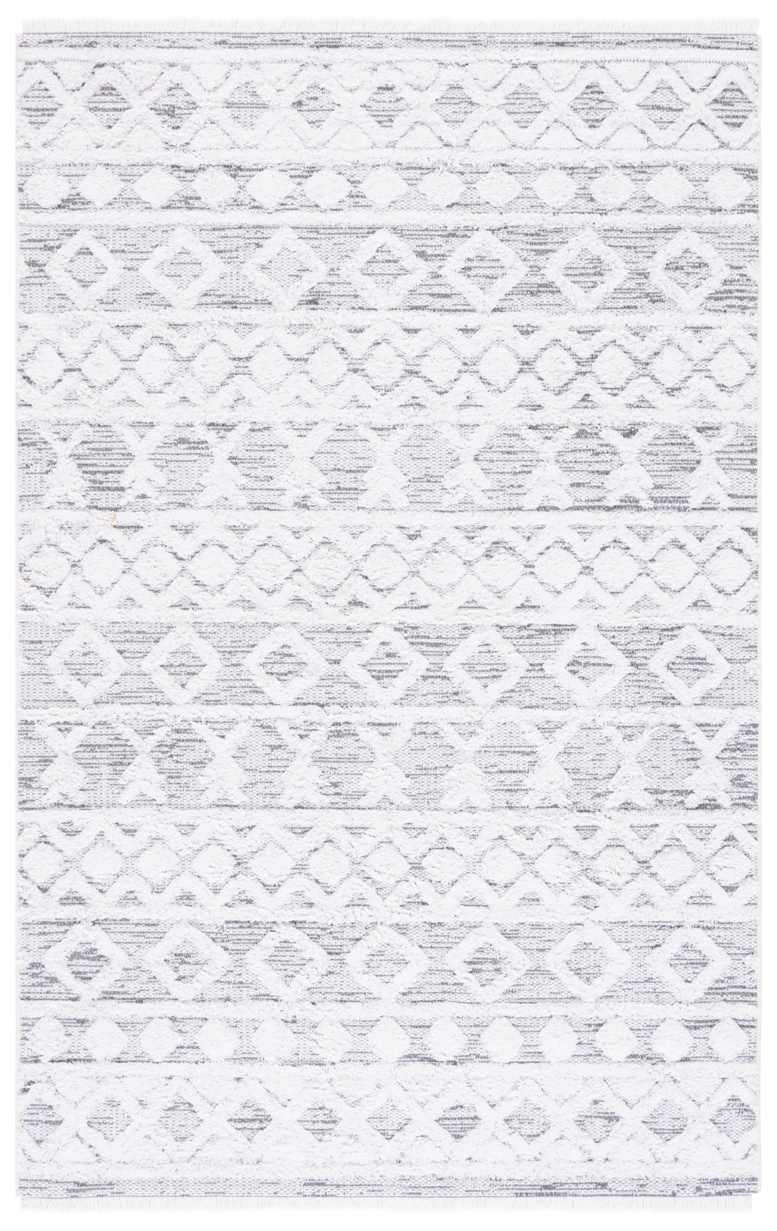 Augustine Off-White Synthetic Flat Woven 5' x 7' Rug