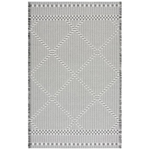 Augustine AGT508 Machine Made Indoor Area Rug - Ivory/Black - 5'x7'-7" - Safavieh