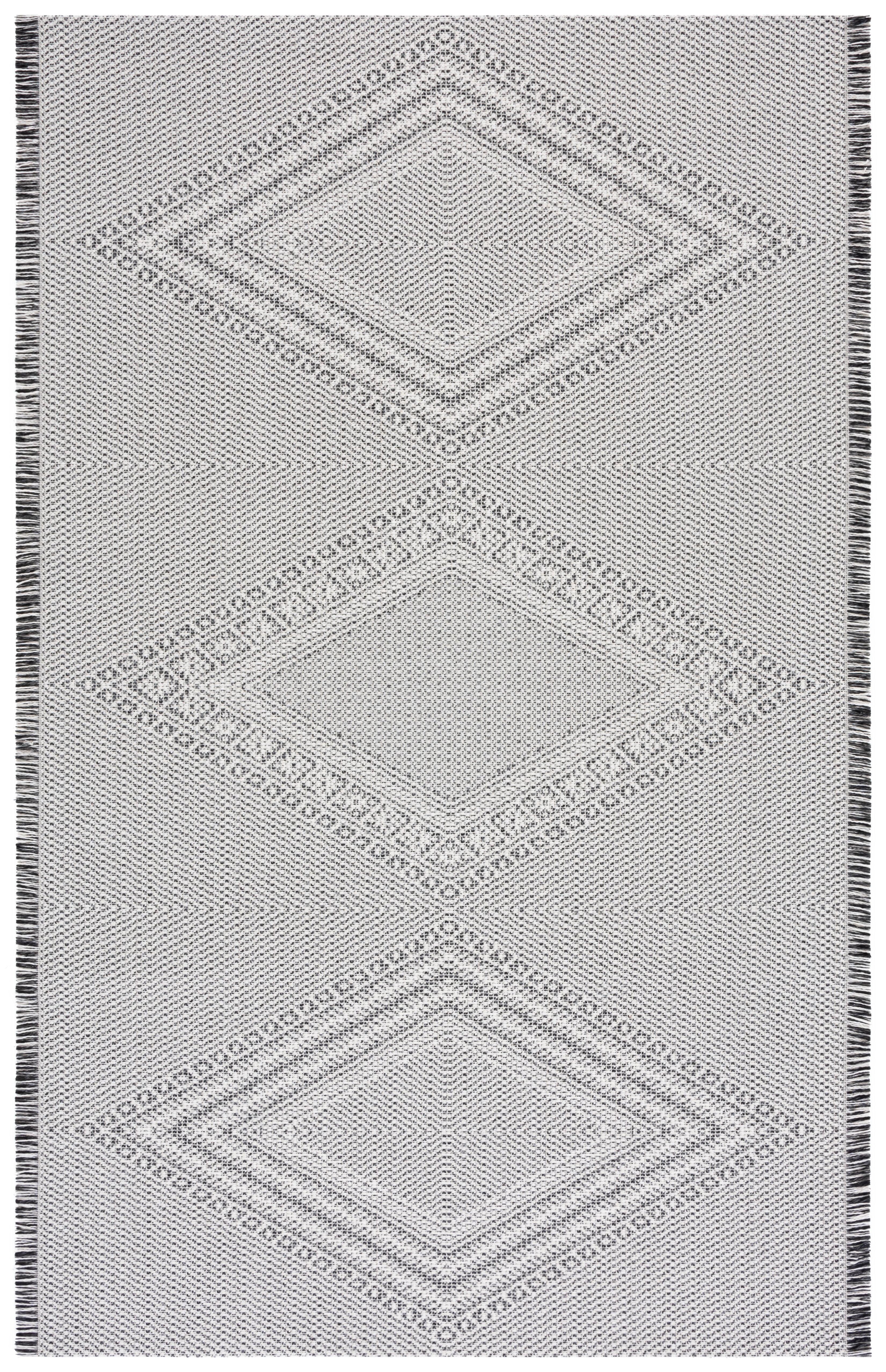 Augustine AGT502 Power Loomed Area Rug - Ivory/Black - 6'4"x9'6" - Safavieh.