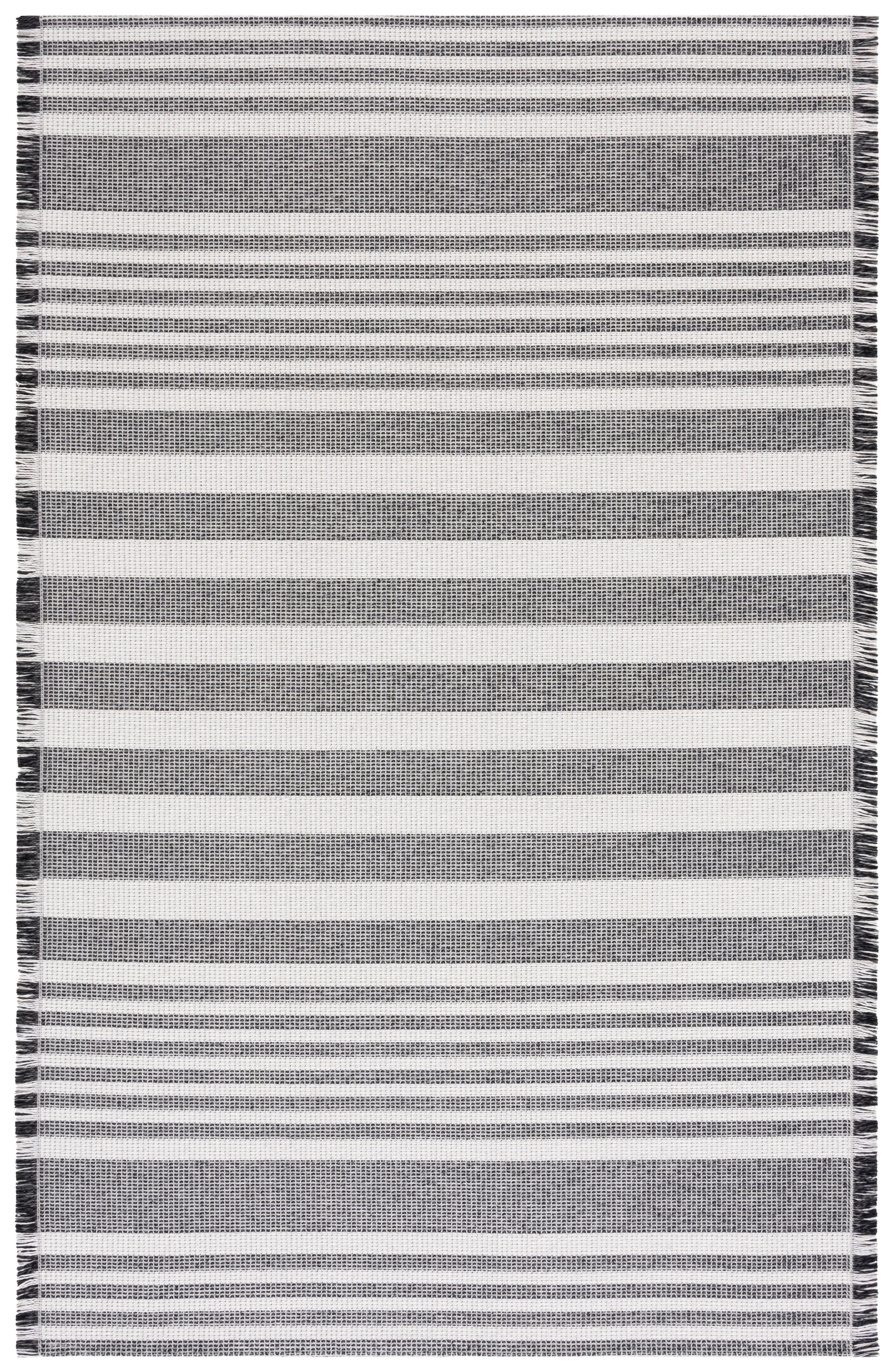 Augustine AGT504 Power Loomed Area Rug - Ivory/Black - 6'4"x9'6" - Safavieh.