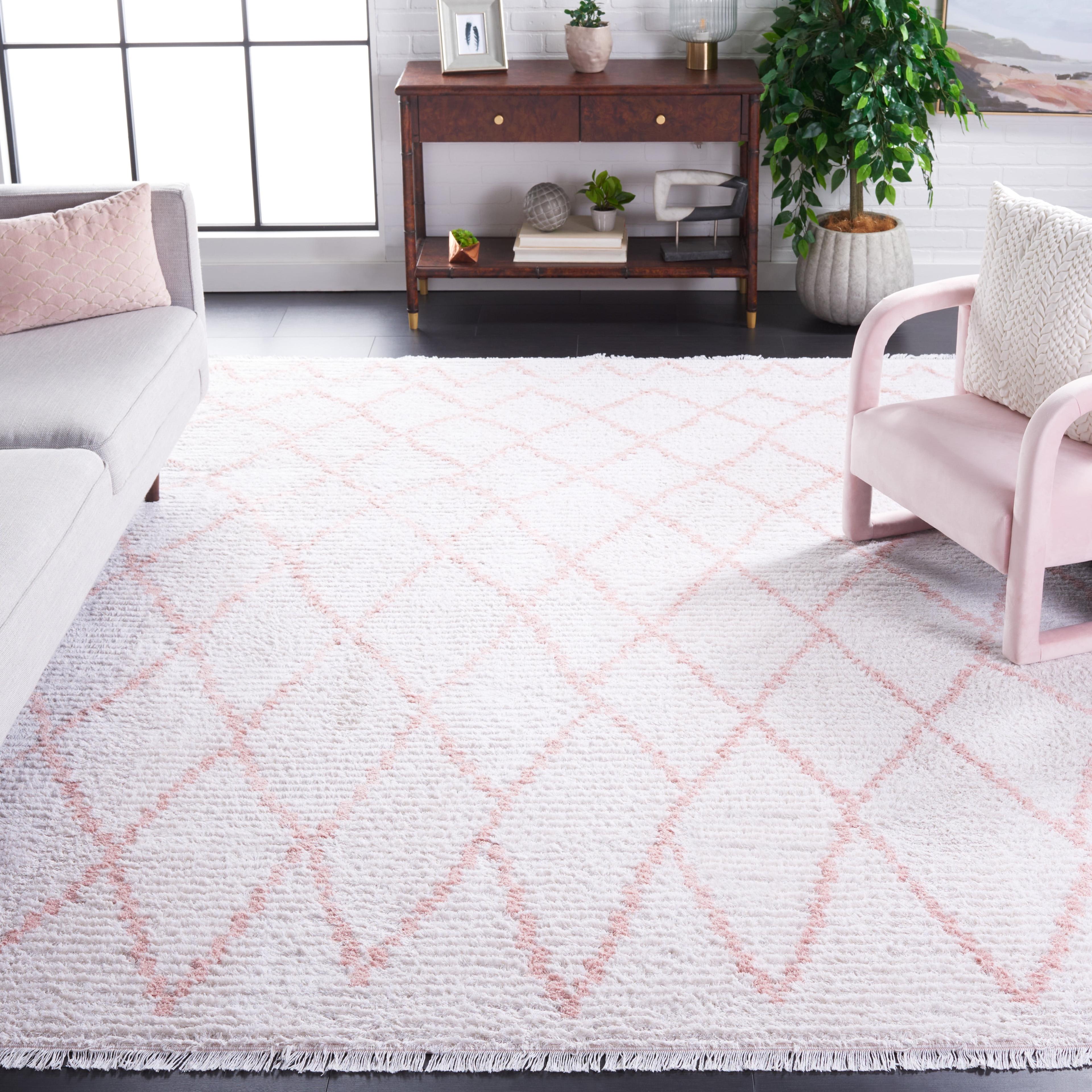 Augustine AGT850 Power Loomed Area Rug - Ivory/Pink - 8'x10' - Safavieh.