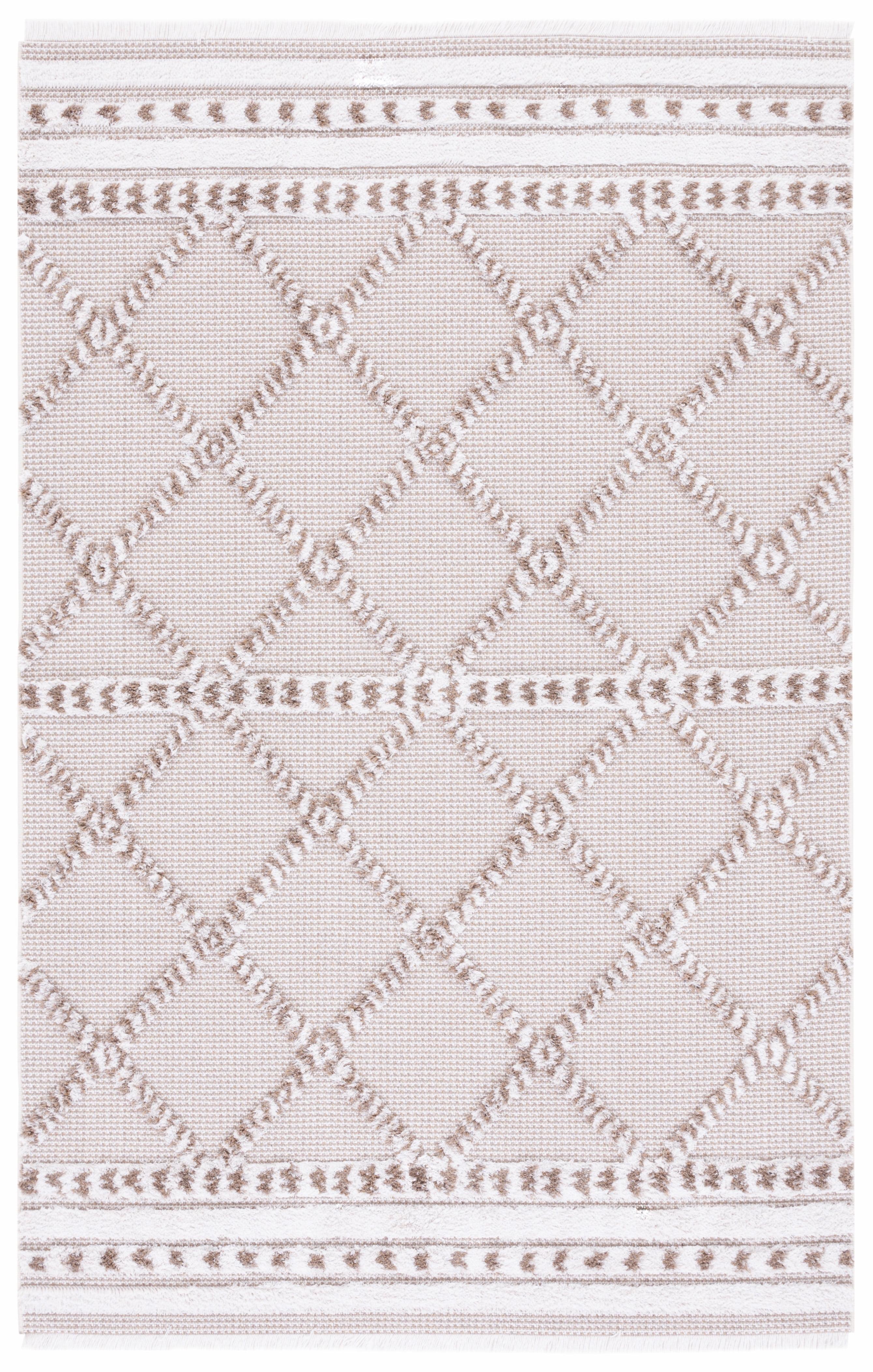 Augustine AGT714 Machine Made Indoor Area Rug - Ivory/Beige - 4'x6' - Safavieh