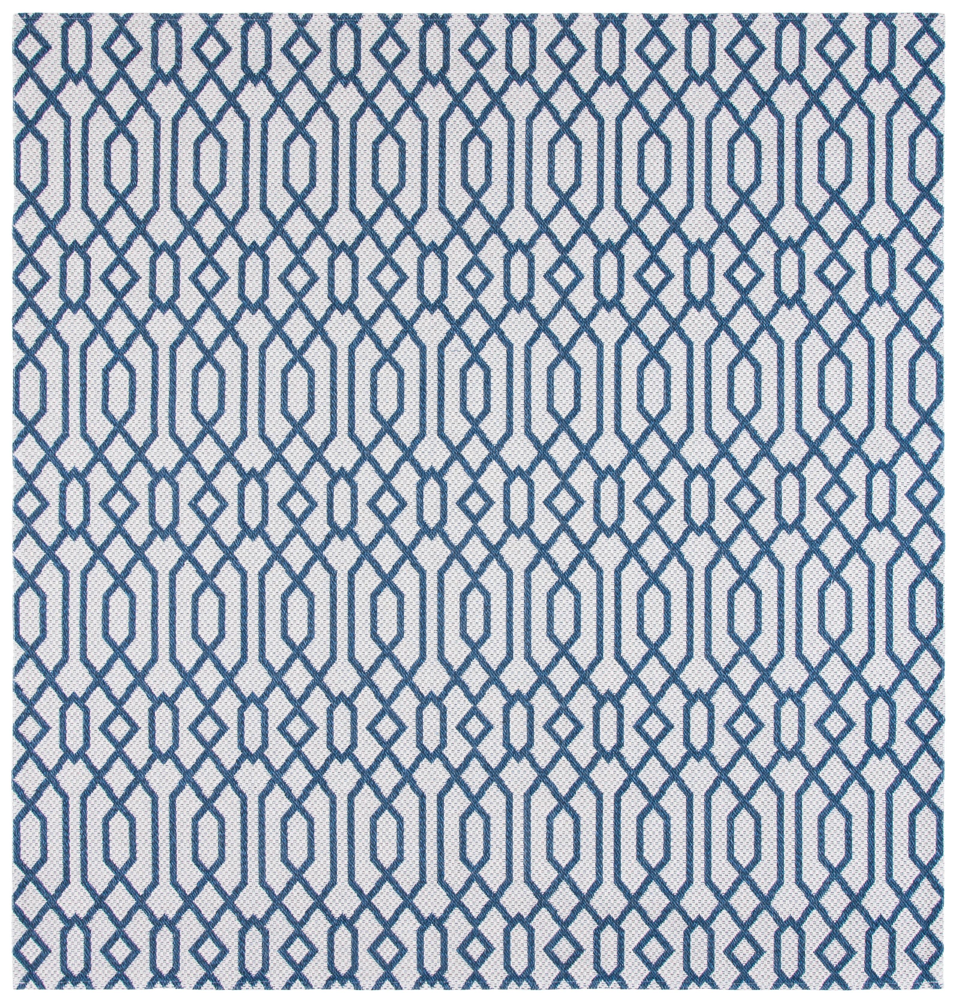 Augustine AGT421 Power Loomed Area Rug - Navy/Light Grey - 6'4"x6'4"Square - Safavieh.