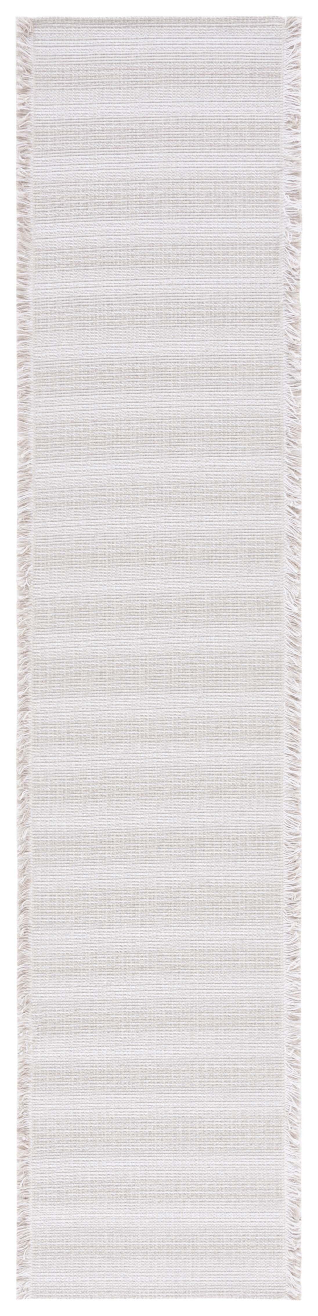 Augustine Ivory/Beige Striped Synthetic 2' x 9' Runner Rug