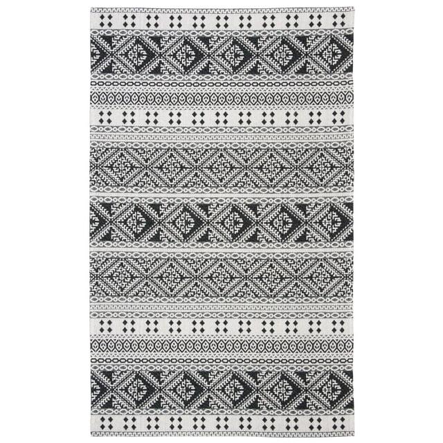 Augustine AGT445 Machine Made Indoor Area Rug - Black/Cream - 8'x10' - Safavieh
