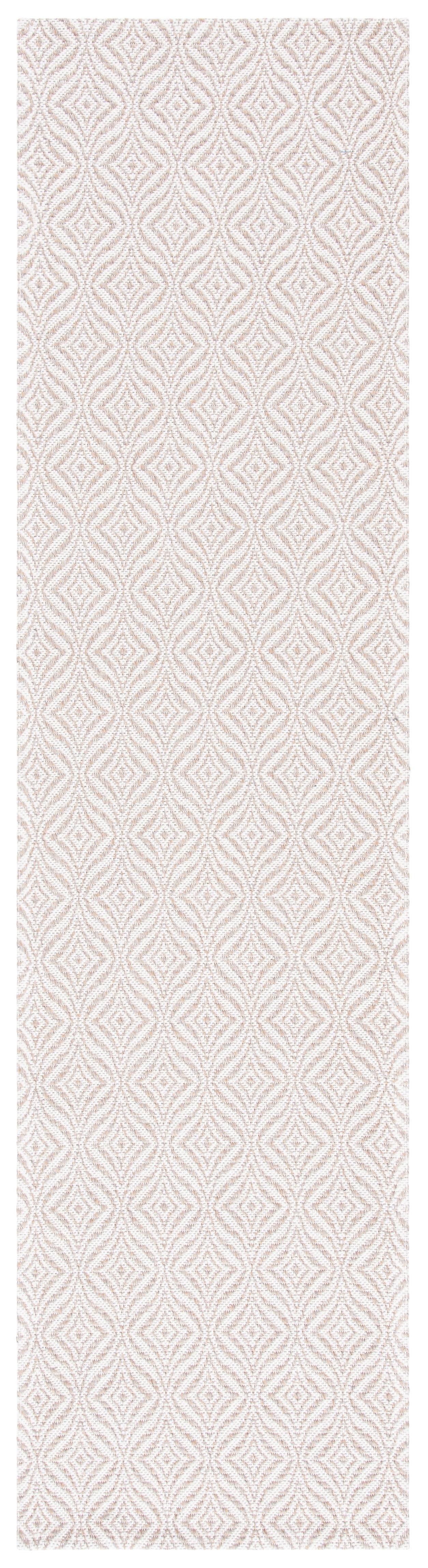 Augustine Boho-Mod Taupe & Cream Geometric Runner Rug - 2' x 8'