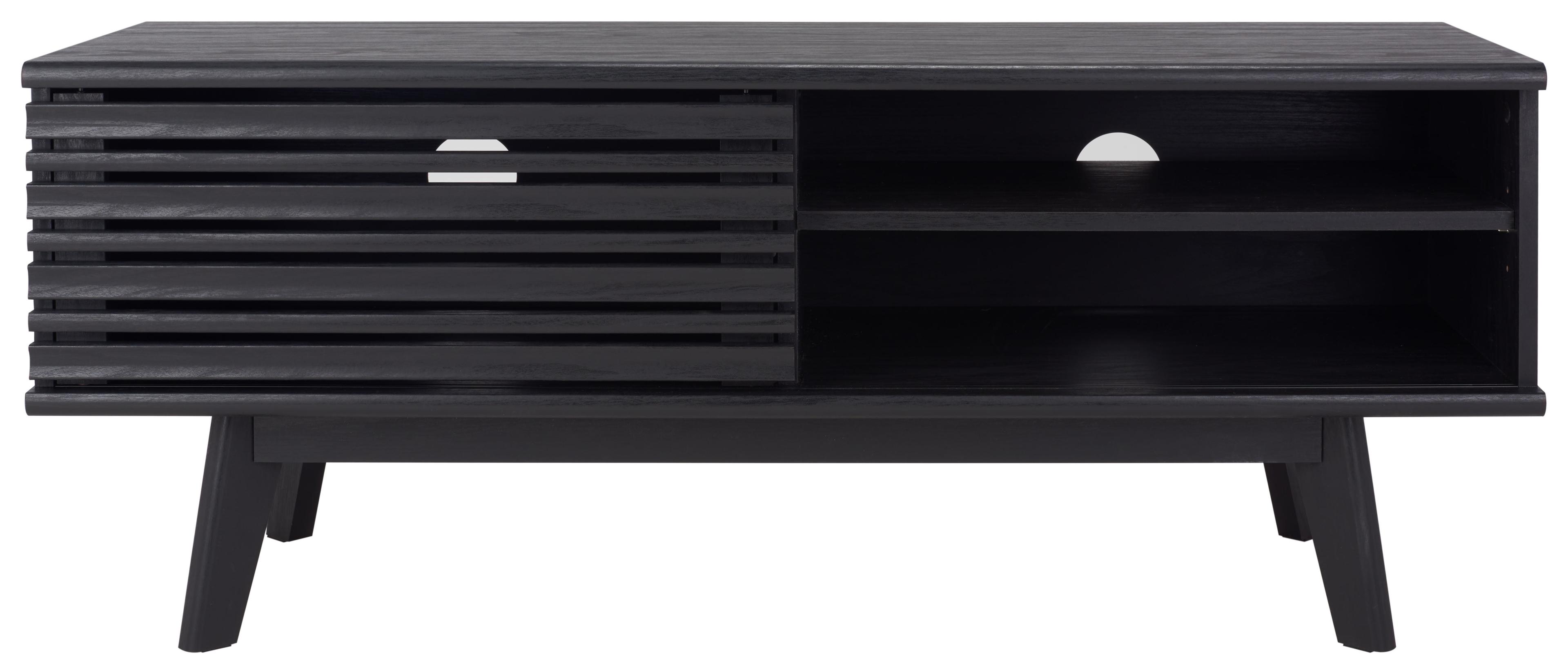Aurelio 1 Shelf Media Stand - Black - Safavieh