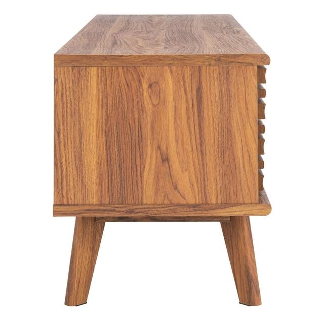 Aurelio 1 Shelf Media Stand - Walnut - Safavieh
