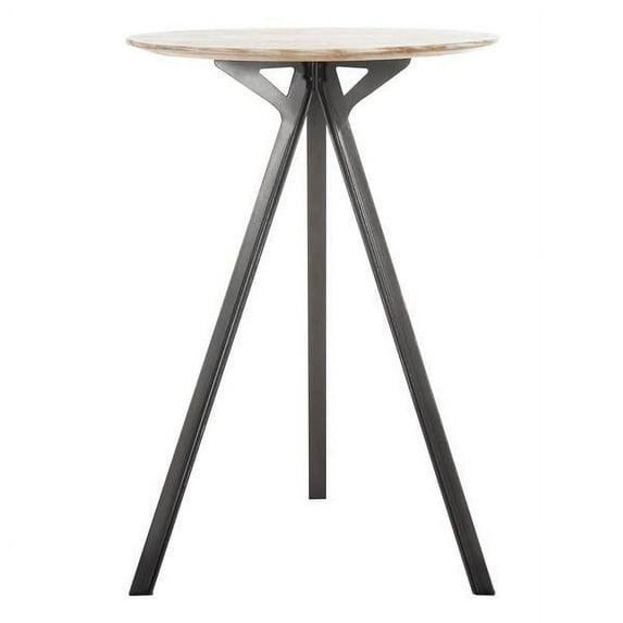 Axel Tripod Pub Table - DTB3700A - Grey Wash/Black - Safavieh