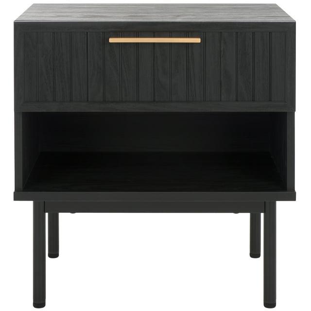 Axelle 1 Drawer Nightstand - NST9607 - Black/Black - Safavieh
