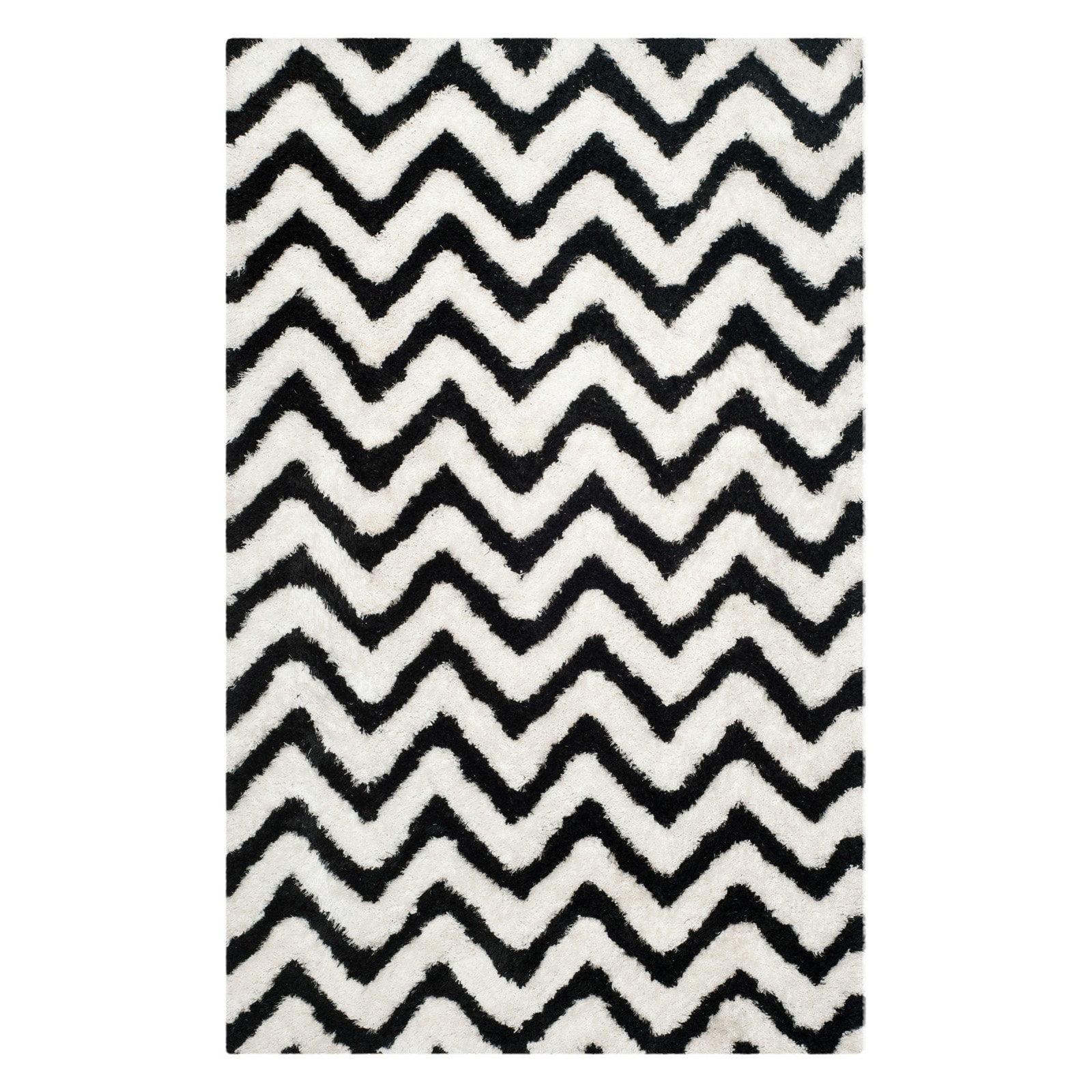 Barcelona Shag Hand Tufted Chevron Rug