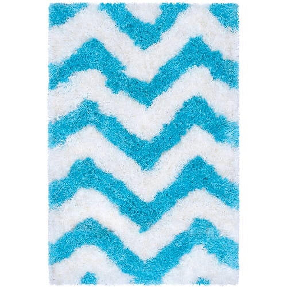 Barcelona Shag Hand Tufted Chevron Rug