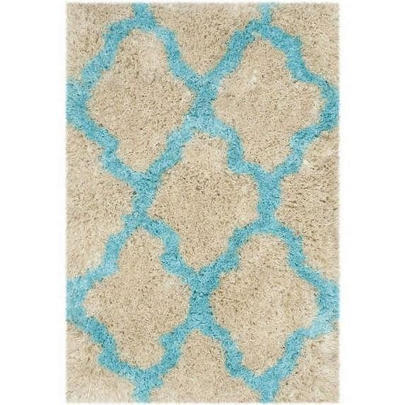 Barcelona Shag Hand Tufted Performance Geometric Rug