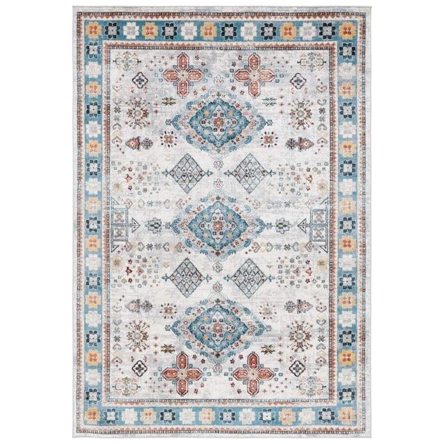 Bayside BAY106 Power Loomed Area Rug - Gray/Blue - 5'3"x7'6" - Safavieh.