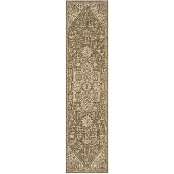 Beach House BHS138 POWER LOOMED Indoor/Outdoor Runner Rug - Cream/Beige - 2'2"x12' - Safavieh