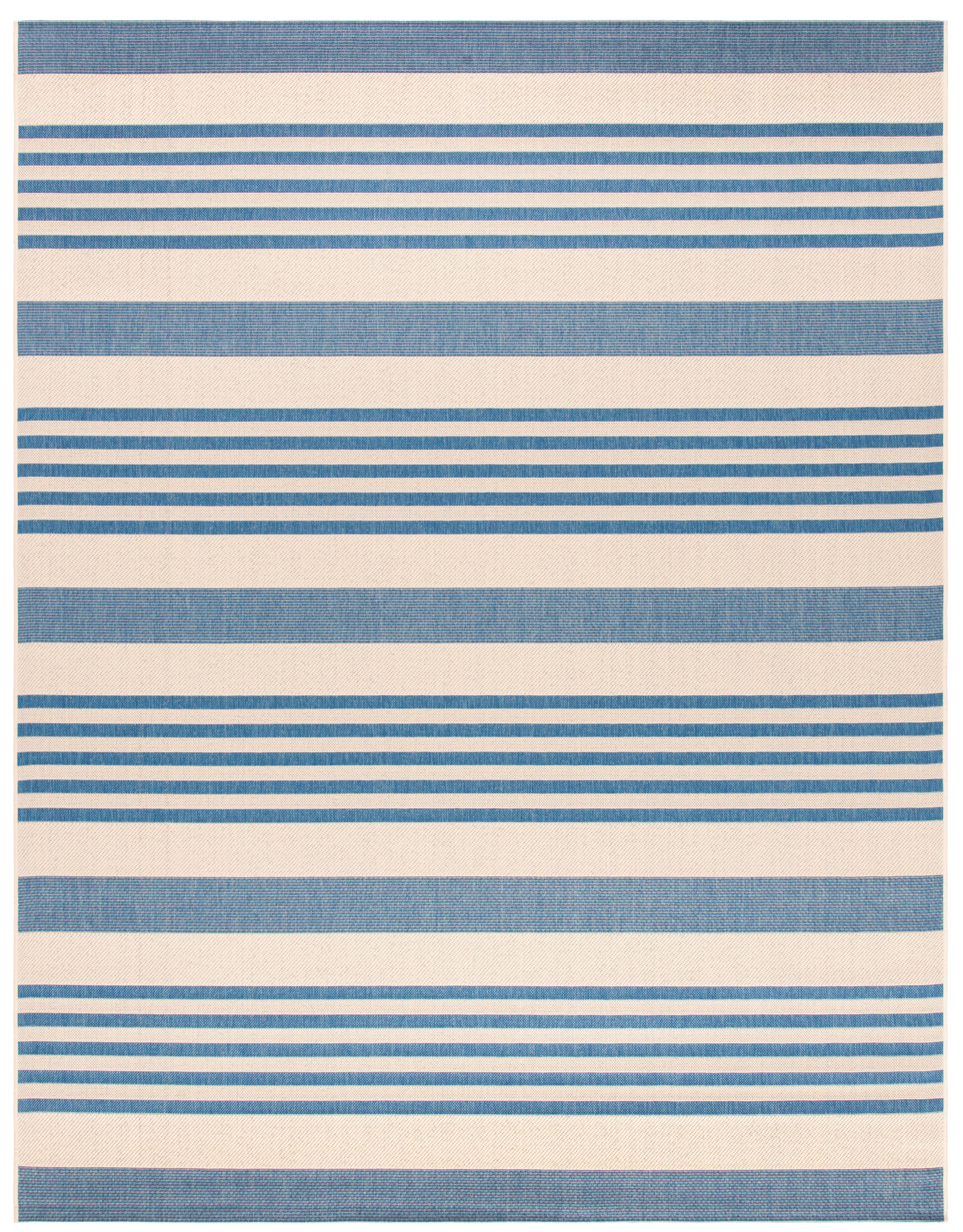 Gaylene 4' x 6' Blue and Beige Synthetic Rectangle Rug