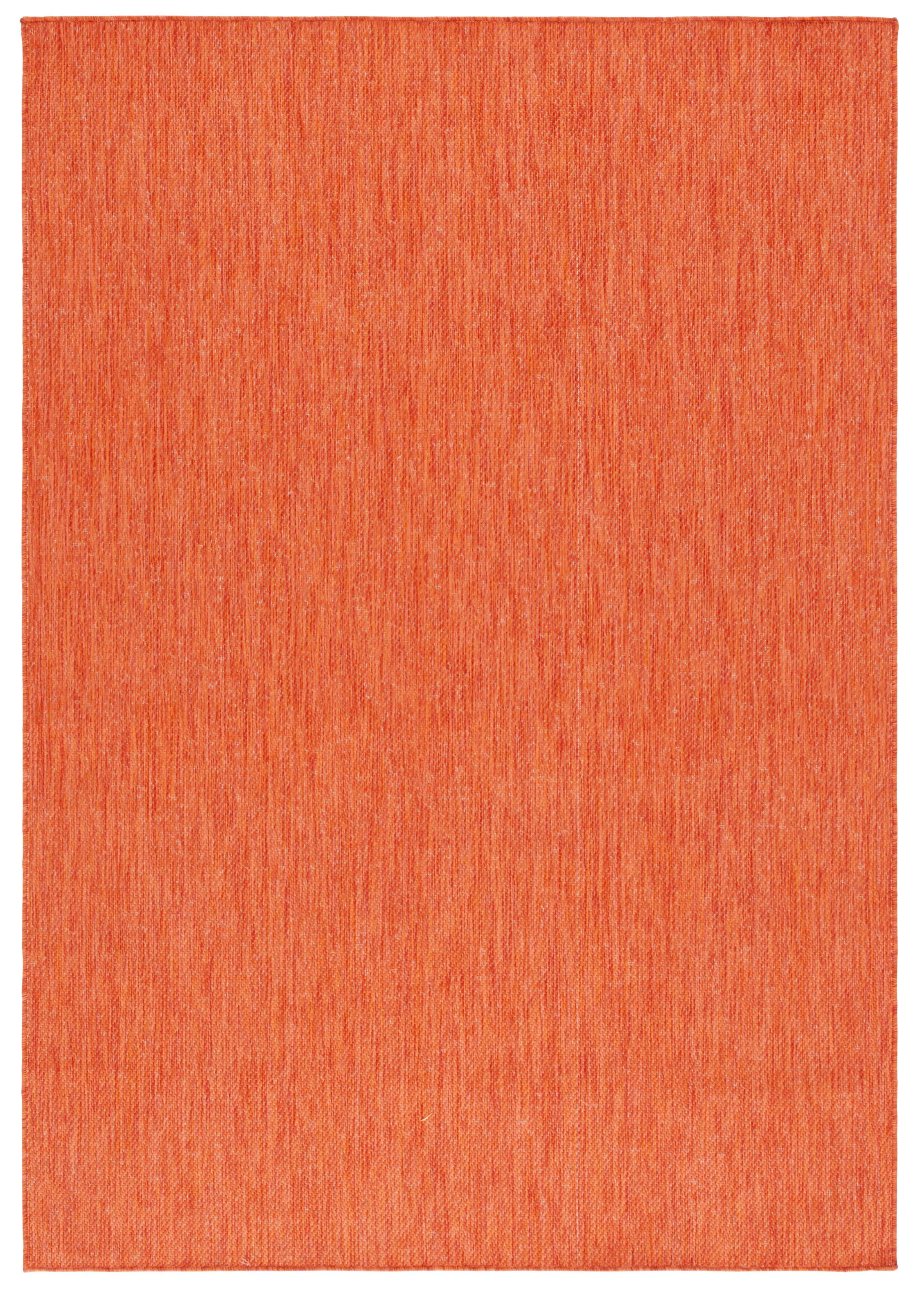 Orange 9' x 12' Stain-Resistant Synthetic Indoor/Outdoor Rug