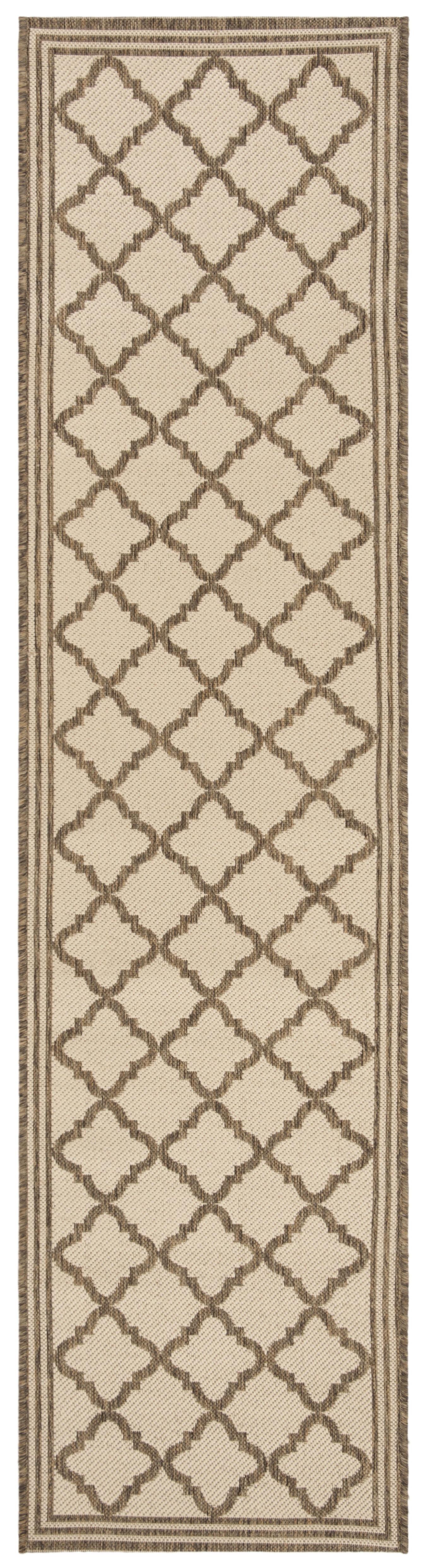Beach House BHS121 POWER LOOMED Indoor/Outdoor Runner Rug - Cream/Beige - 2'2"x6' - Safavieh