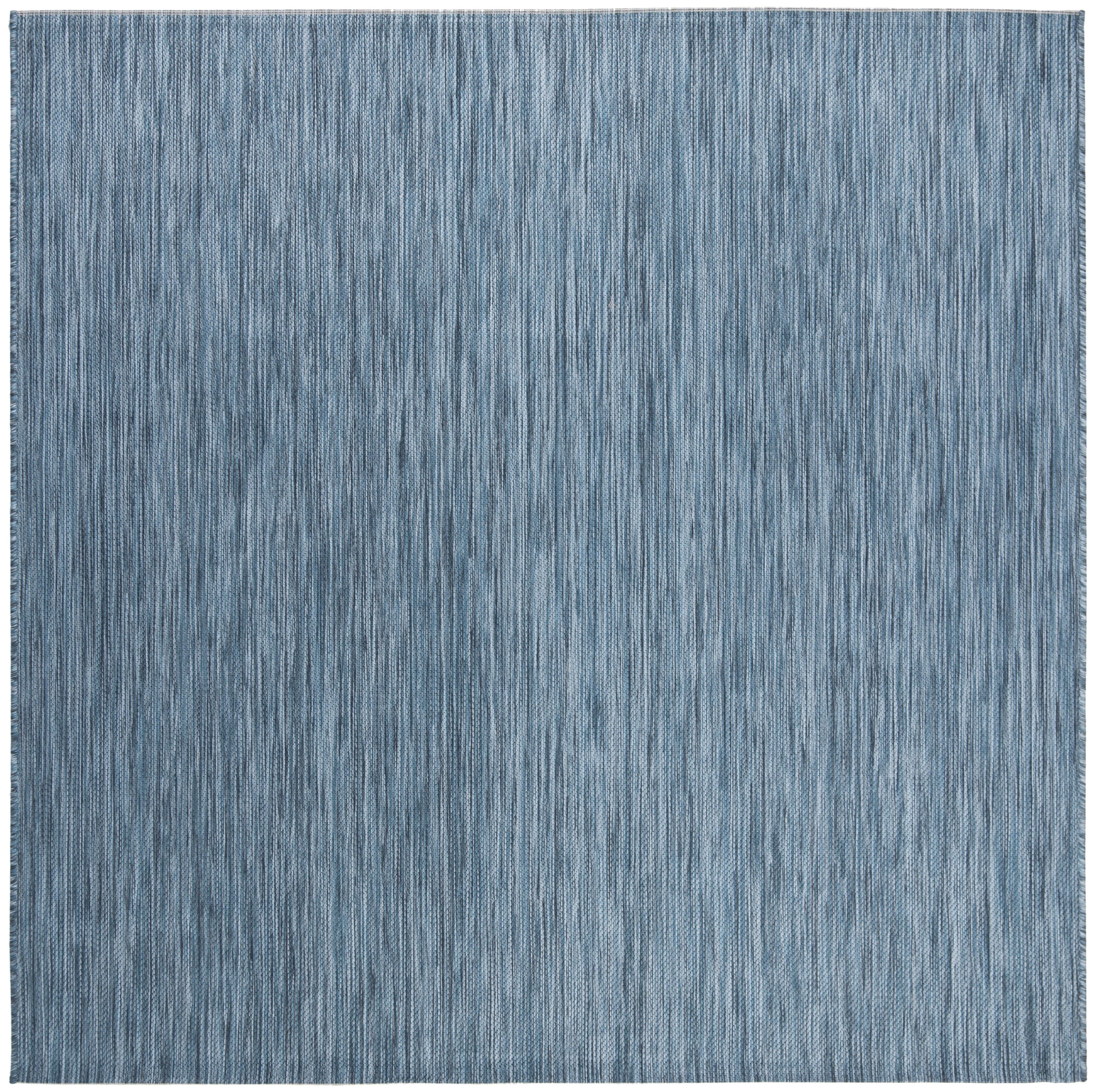 Beach House BHS218 Power Loomed Indoor/Outdoor Area Rug - Blue - 6'7"x6'7" - Safavieh