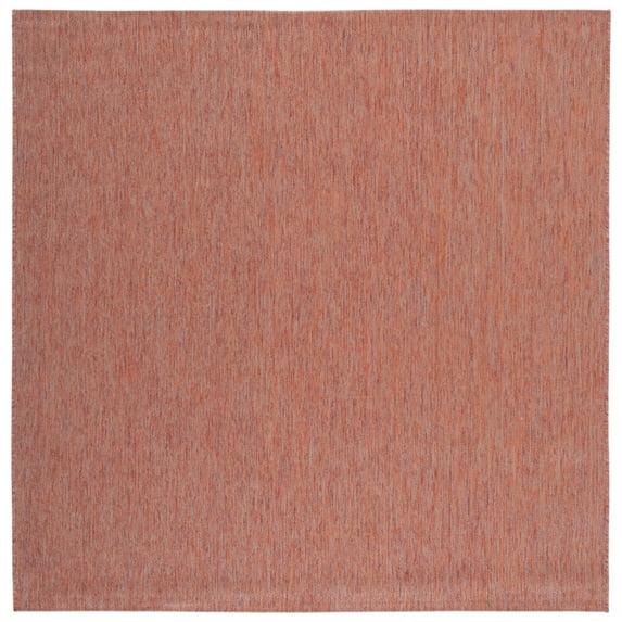Beach House BHS218 POWER LOOMED Indoor/Outdoor Area Rug - Rust - 4'x4' - Safavieh