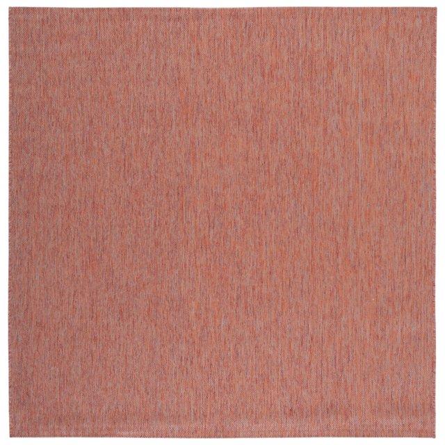 Beach House BHS218 POWER LOOMED Indoor/Outdoor Area Rug - Rust - 4'x4' - Safavieh
