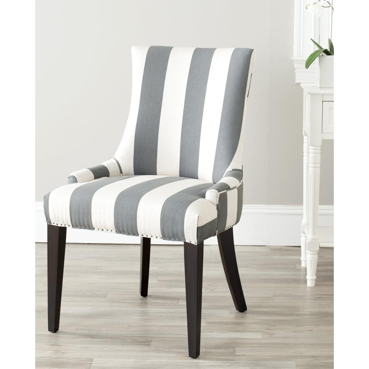 Becca 19''H Dining Chair with Nail Heads - Grey/White - Safavieh
