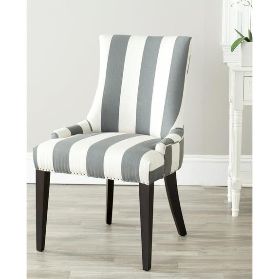 Becca 19''H Dining Chair with Nail Heads - Grey/White - Safavieh