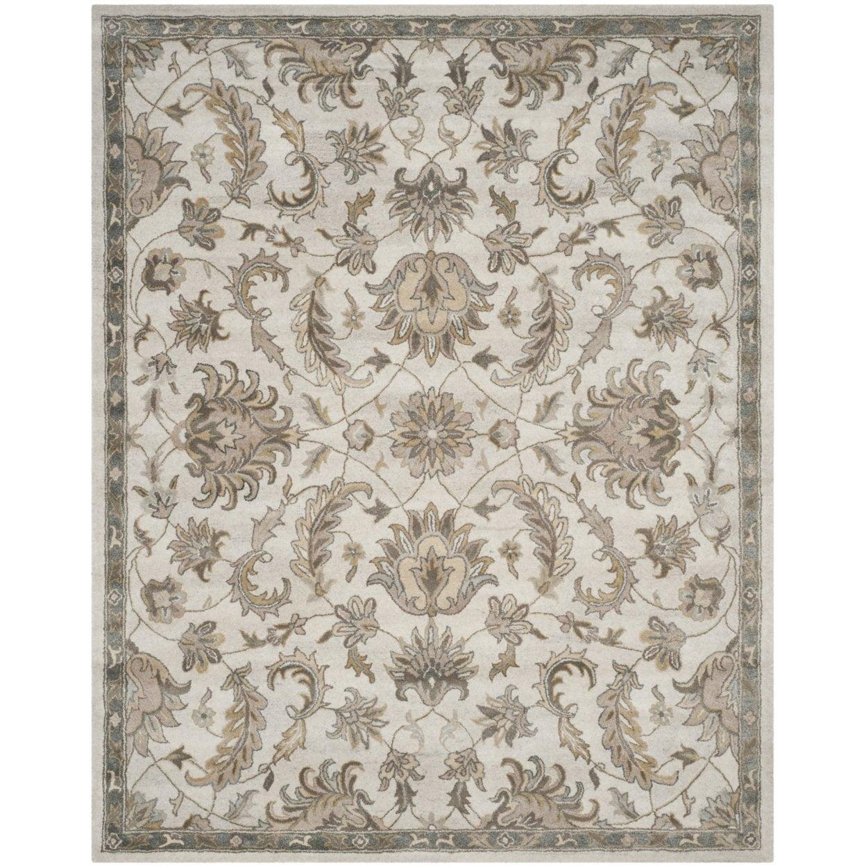 Bella BEL924 Hand Tufted Accent Rug - Ivory/Light Grey - 2'6"x4' - Safavieh.