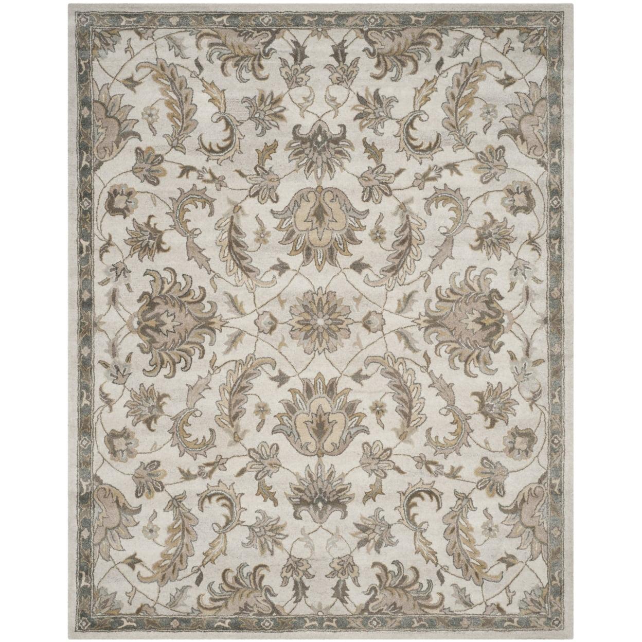 Elysian Off-White Hand-Tufted Wool & Viscose 2'6" x 4' Area Rug