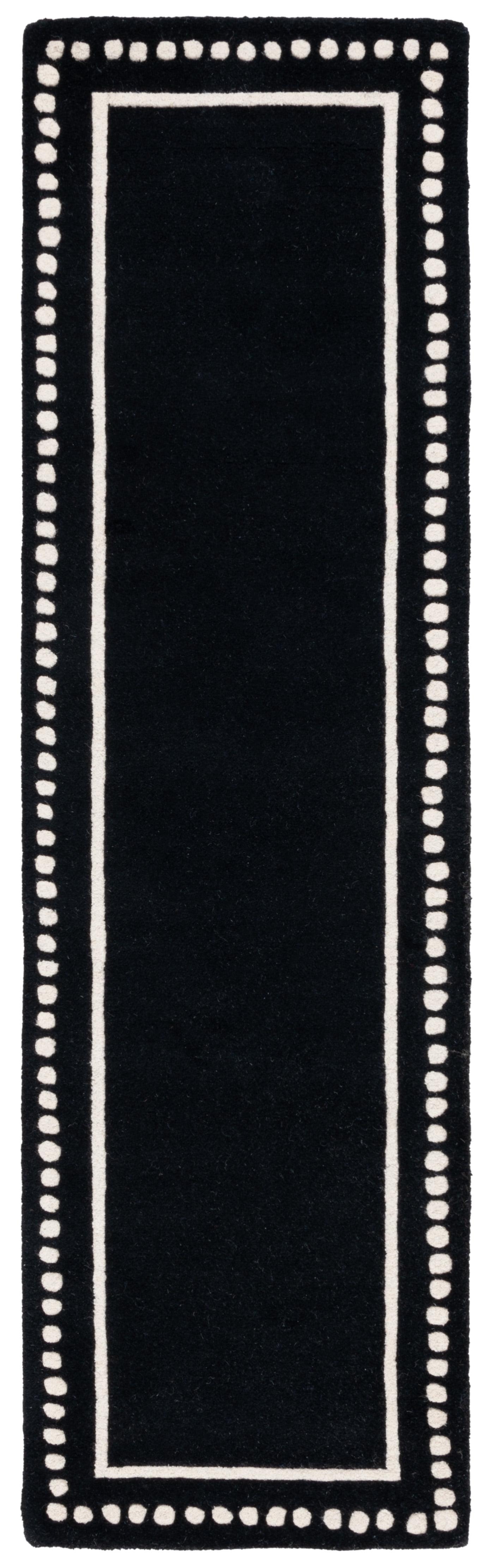 Bella BEL151 Hand Tufted Runner Rug - Black/Ivory - 2'3"x8' - Safavieh.