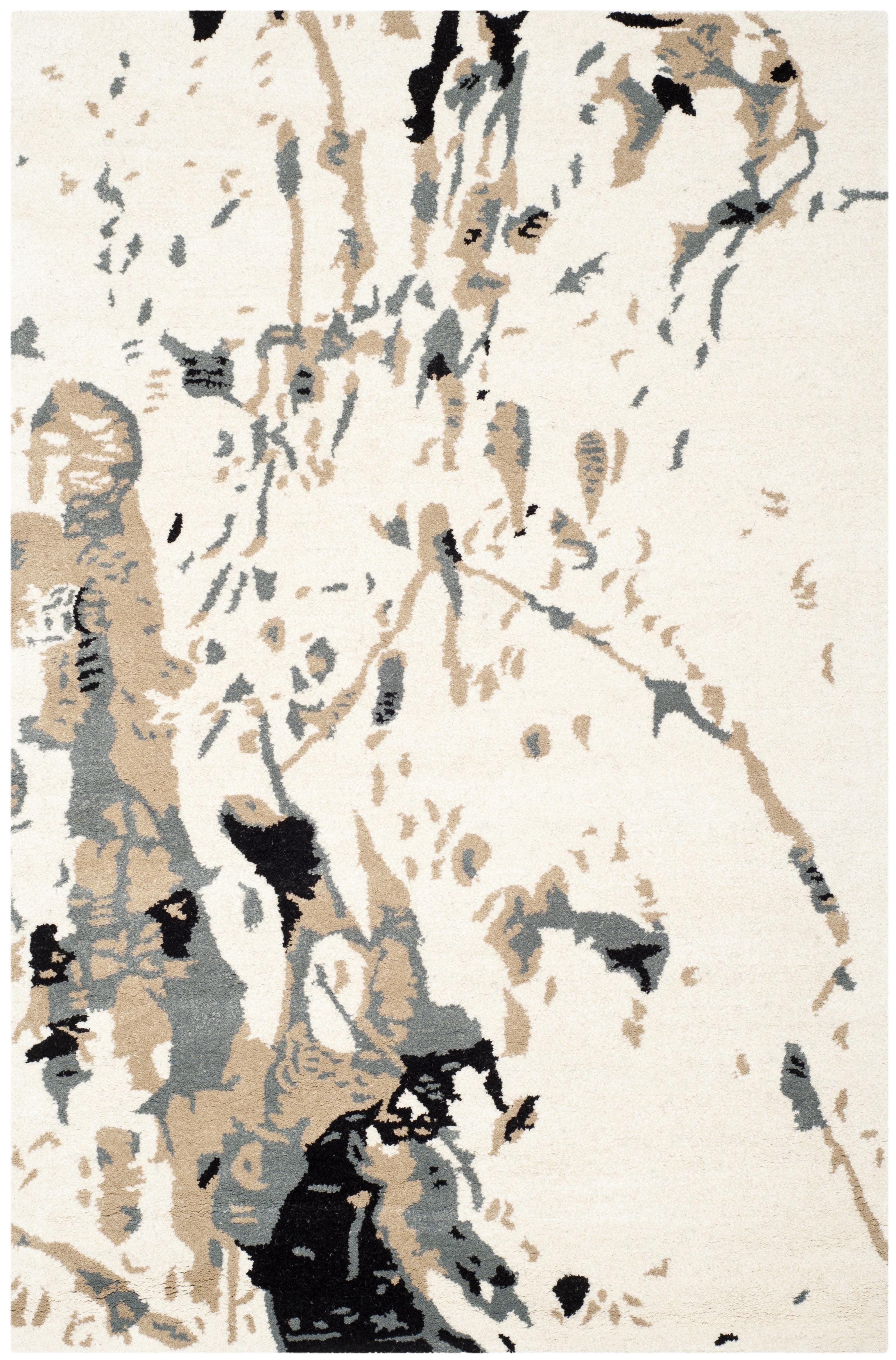 Bella BEL117 Hand Tufted Accent Rug - Ivory/Grey - 2'6"x4' - Safavieh.