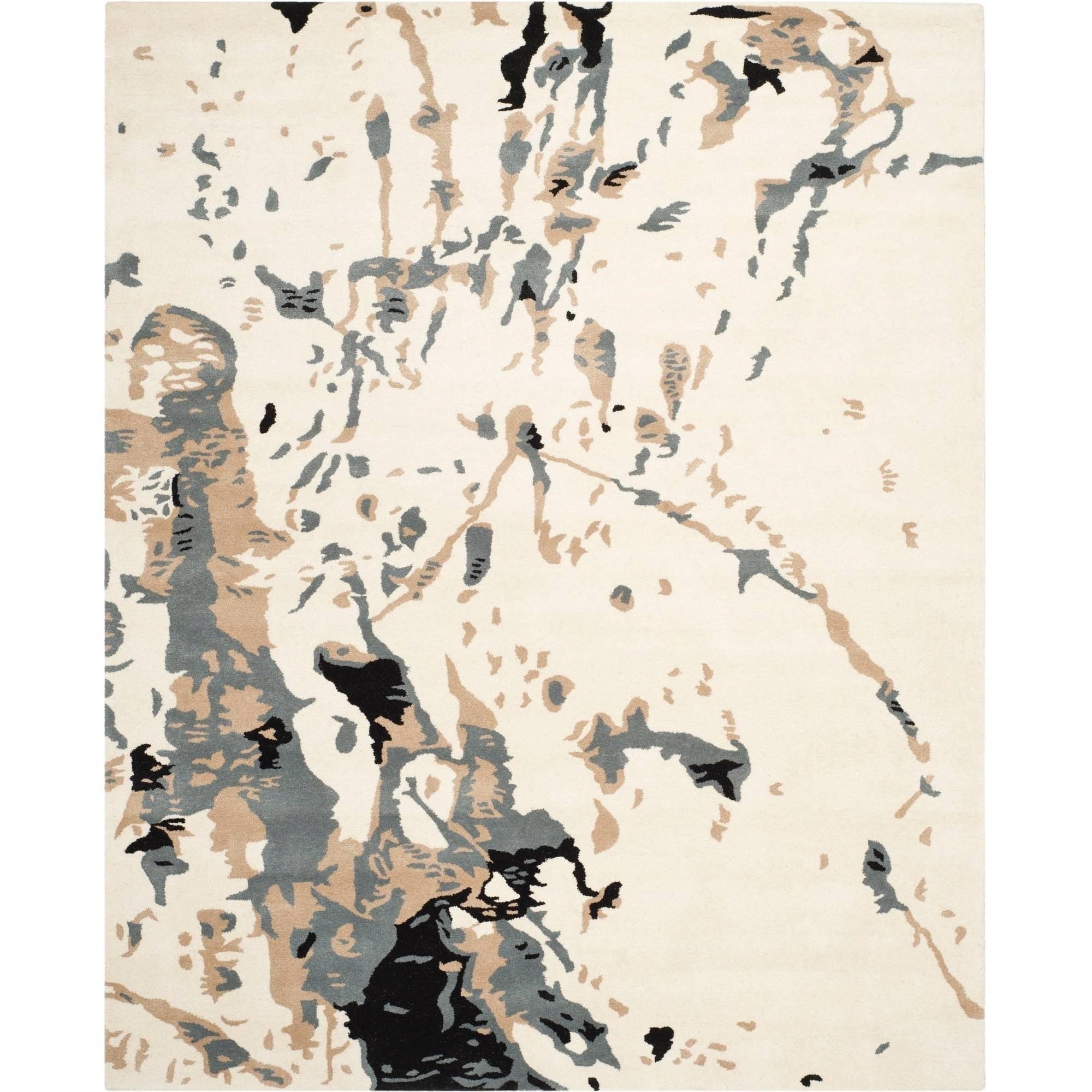Bella BEL117 Hand Tufted Area Rug - Ivory/Grey - 8'x10' - Safavieh.