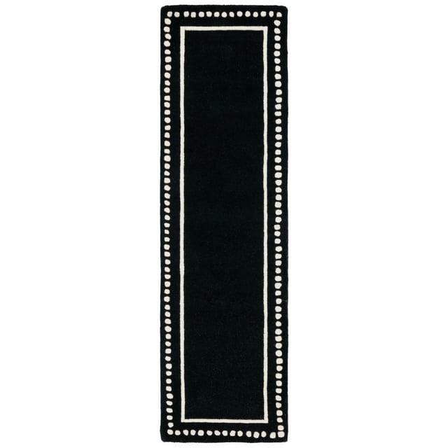 Bella BEL151 Hand Tufted Runner Rug - Black/Ivory - 2'3"x8' - Safavieh.