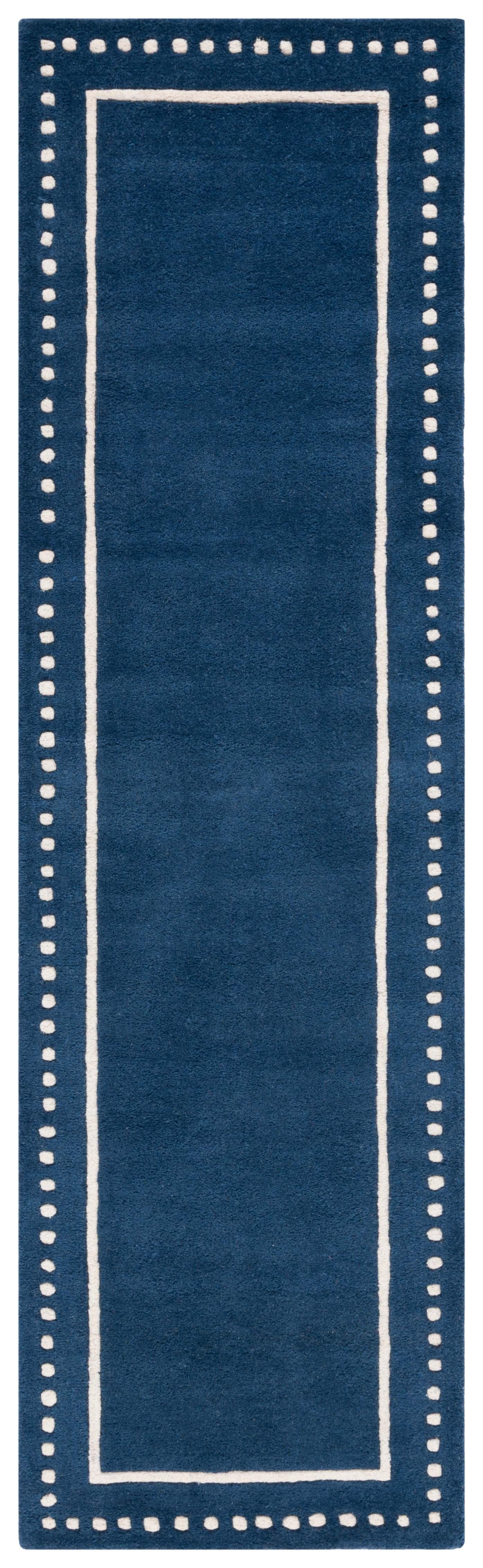 Bella BEL151 Hand Tufted Runner Rug - Navy Blue/Ivory - 2'3"x21' - Safavieh.