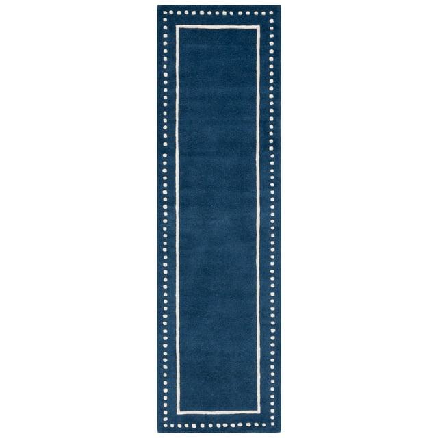 Bella BEL151 Hand Tufted Runner Rug - Navy Blue/Ivory - 2'3"x21' - Safavieh.