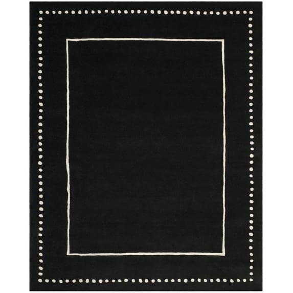 Bella BEL151 Hand Tufted Area Rug - Black/Ivory - 8'x10' - Safavieh.