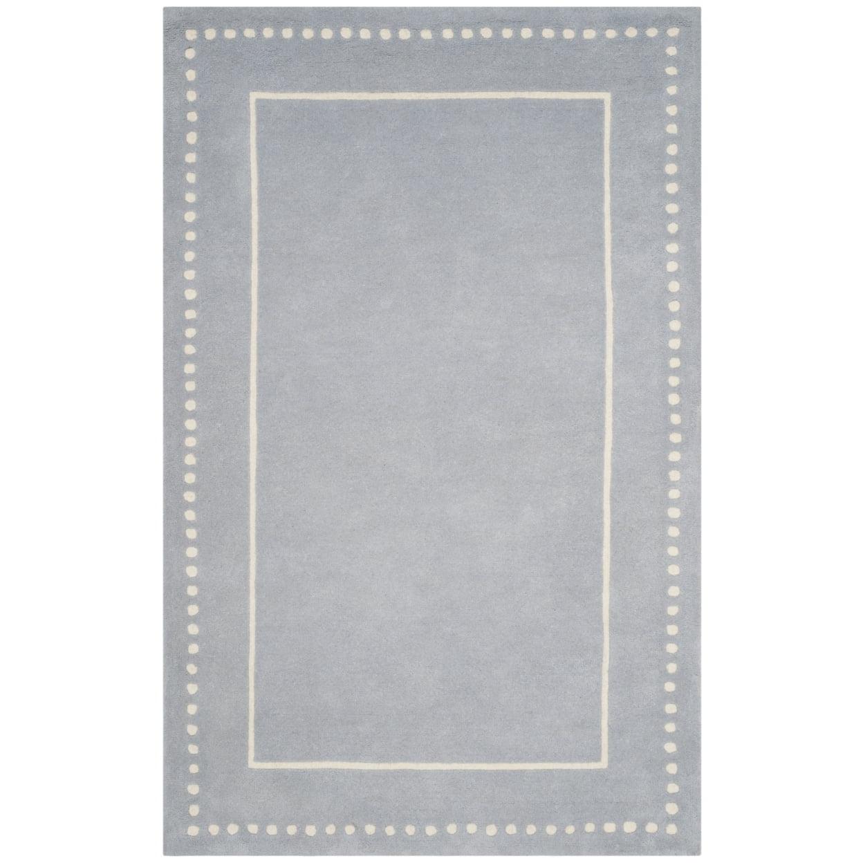 Bella BEL151 Hand Tufted Area Rug - Light Blue/Ivory - 3'x3' - Safavieh..