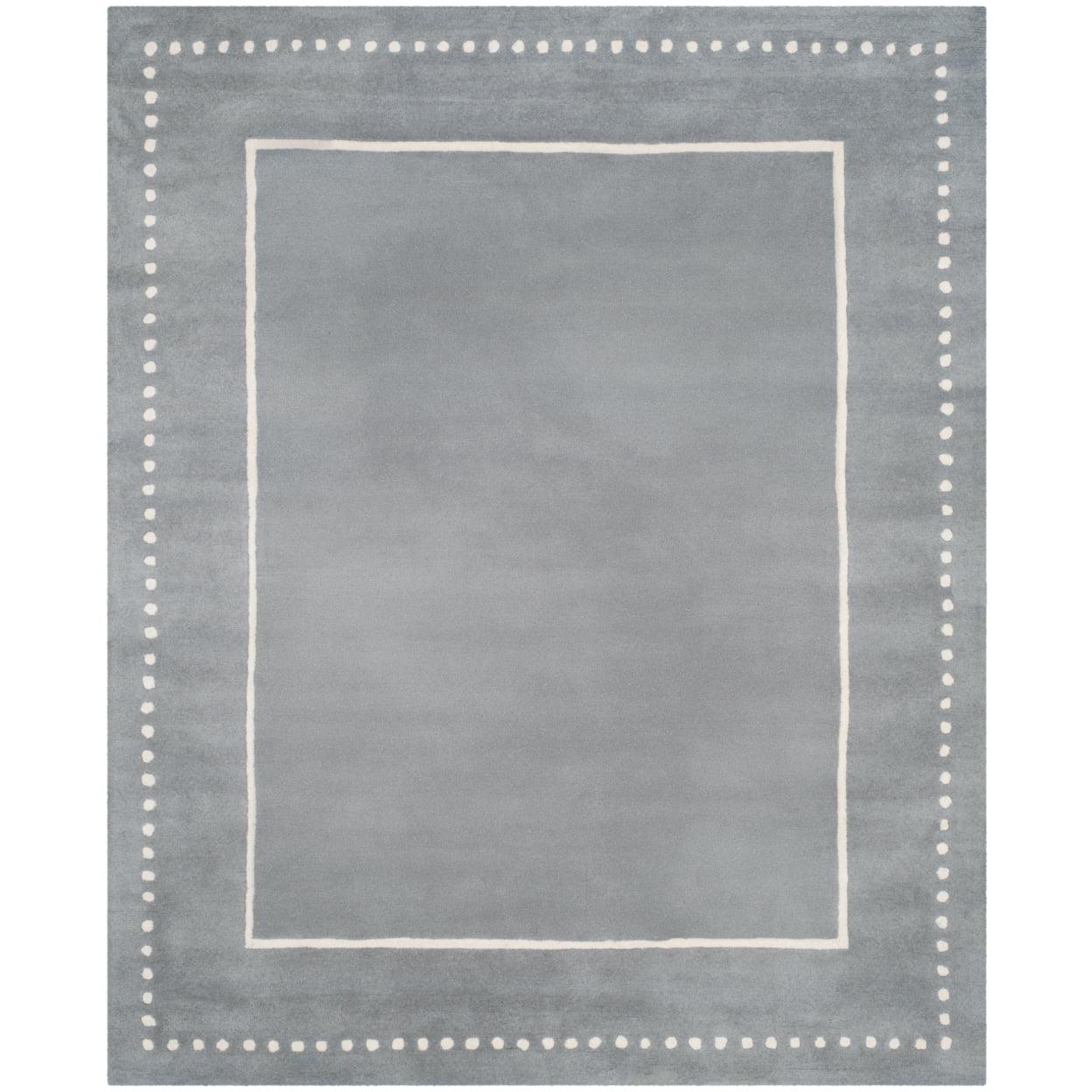 Bella BEL151 Hand Tufted Area Rug - Silver/Ivory - 8'x10' - Safavieh.