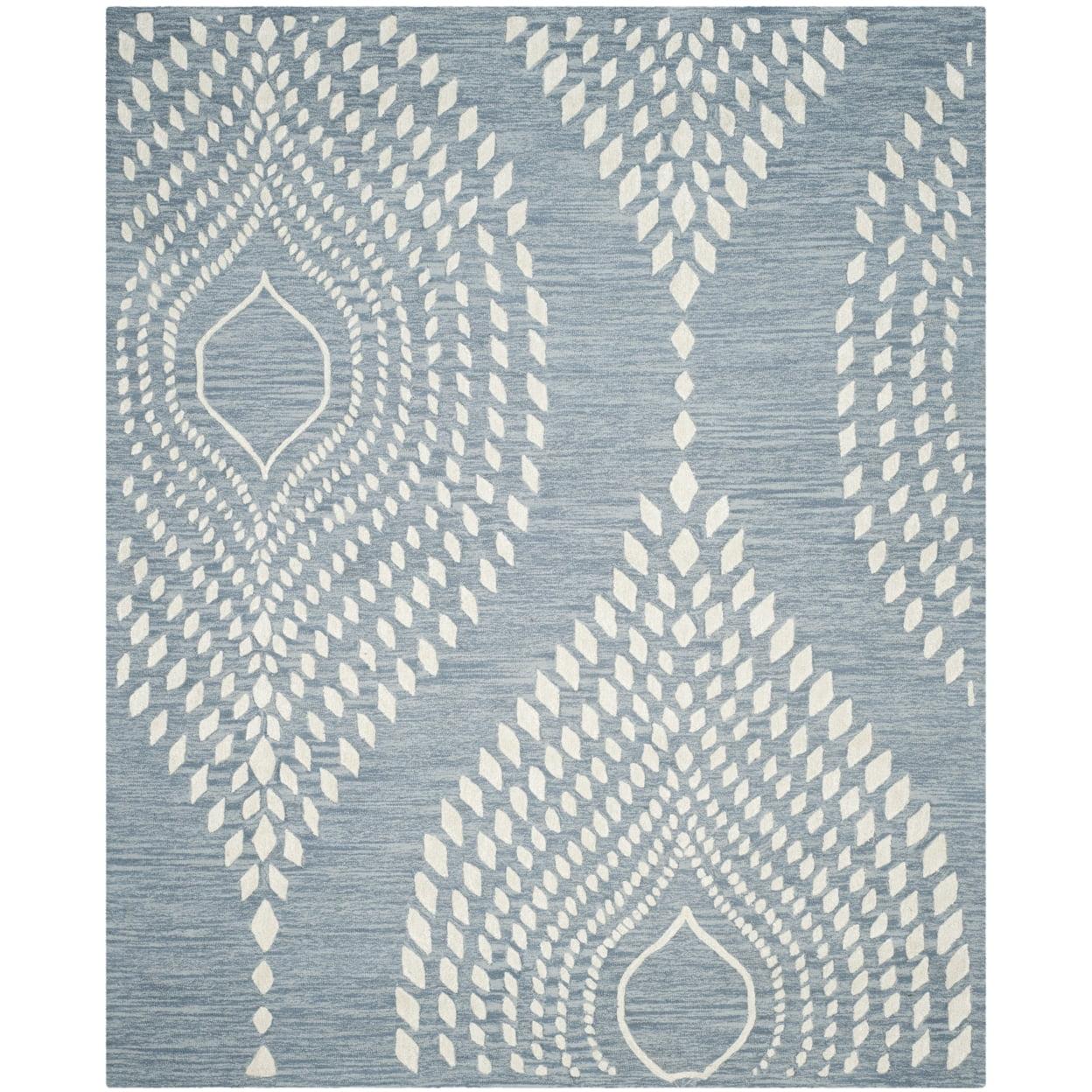 Bella BEL126 Hand Tufted Area Rug - Blue/Ivory - 8'x10' - Safavieh.
