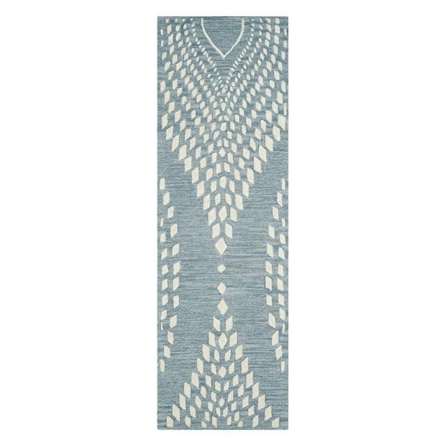 Bella BEL126 Hand Tufted Runner Rug - Blue/Ivory - 2'3"x9' - Safavieh.