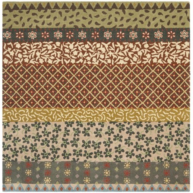 Bella BEL351 Hand Tufted Area Rug - Ivory/Multi - 6'x6' - Safavieh.