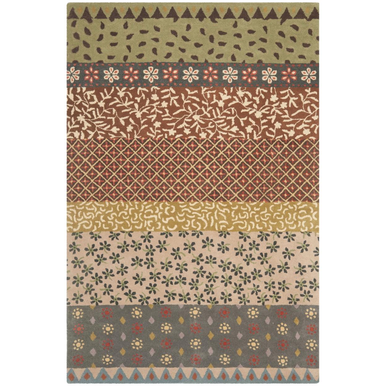 Bella BEL351 Hand Tufted Area Rug - Ivory/Multi - 6'x9' - Safavieh.