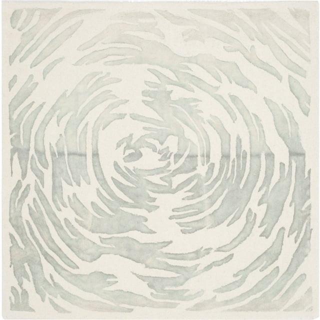 Bella BEL128 Hand Tufted Area Rug - Ivory/Grey - 5'x5' - Safavieh.