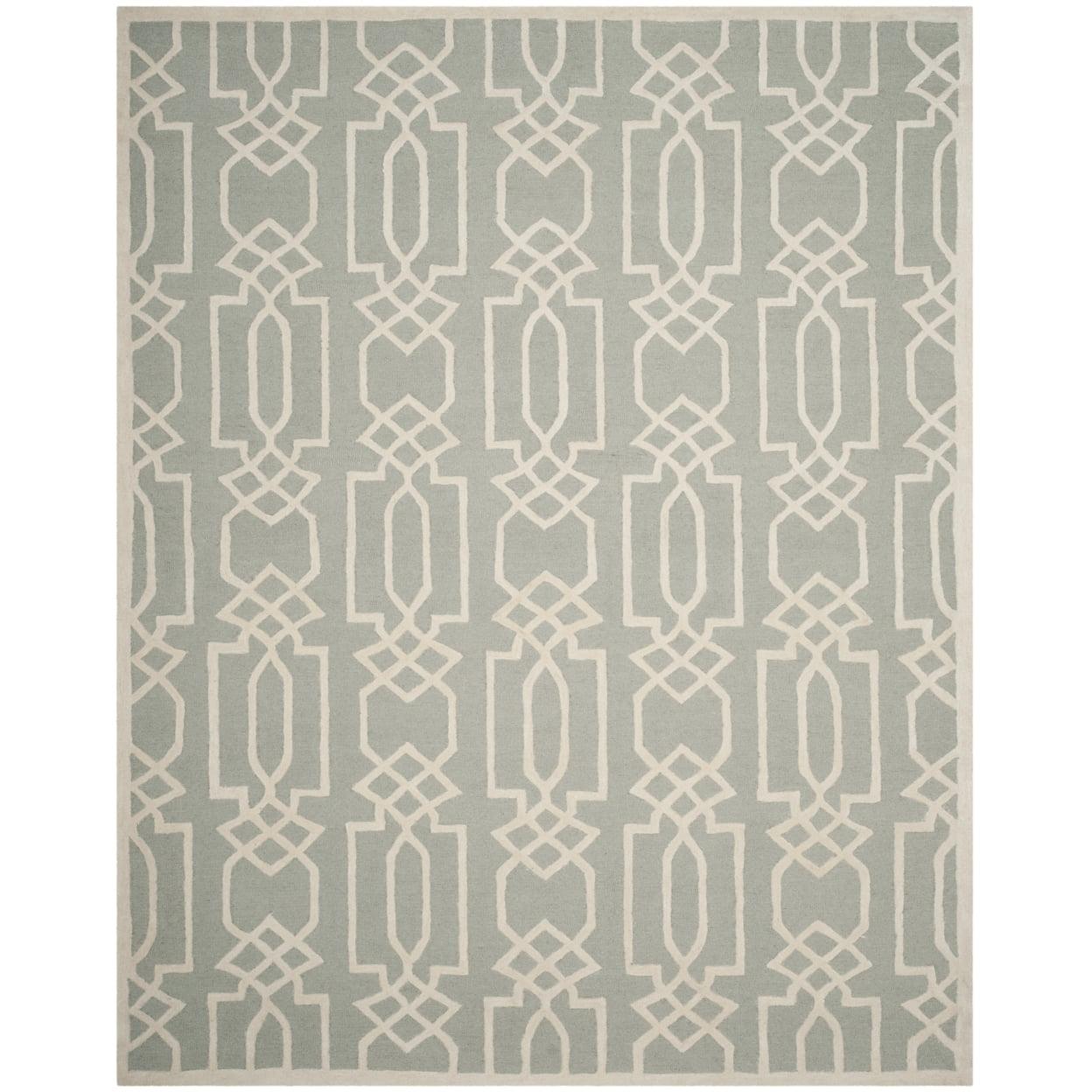 Gray Hand-Tufted Wool 8' x 10' Reversible Rug